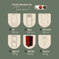 Thermo / Manuel Kullanım Pelet Sobası / KOR-F / Beyaz